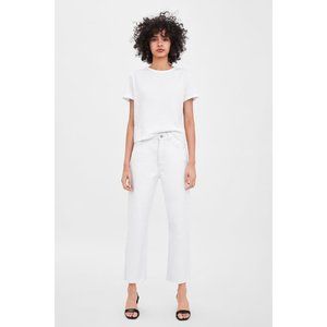 ZARA White Straight Crop Jean 40 8 Small 003/250